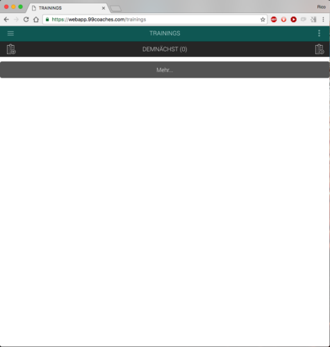 Browser Ansicht Trainings